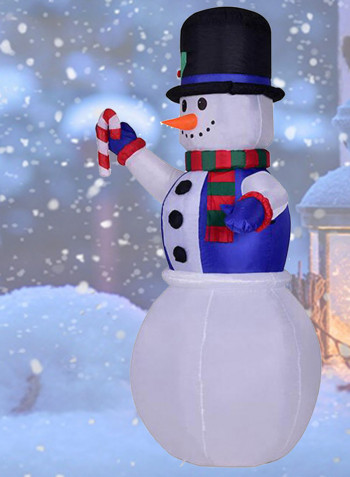 Decorative Inflatable Snowman Multicolour