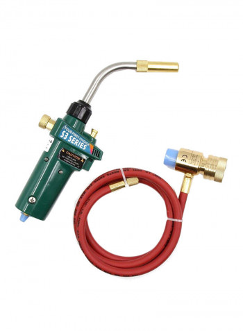 Hand Propane Torch Braze Welding Torch With Hose Green/Red 40centimeter