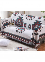 Geometric Pattern Sofa Slipcover Multicolour 180-340centimeter
