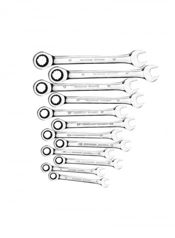 12-Piece Combination Spanner Set Silver