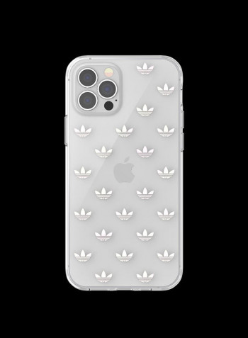 Logo Printed Protective Case Cover For Apple iPhone 12 / 12 Pro 7.6 x 1 x 15cm Clear/White