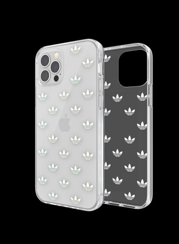 Logo Printed Protective Case Cover For Apple iPhone 12 / 12 Pro 7.6 x 1 x 15cm Clear/White