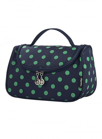 Polka Dots Toiletry Bag Blue