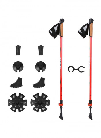 2-Piece Adjustable Hiking Pole Walking Stick 79 x 4 x 10centimeter