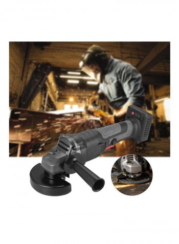 21V Brushless Angle Metal Cutter Grinder Machine with Two Batteries and Adaptor Set Black/Red