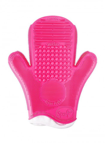 Beauty 2X Spa Brush Cleaning Glove وردي