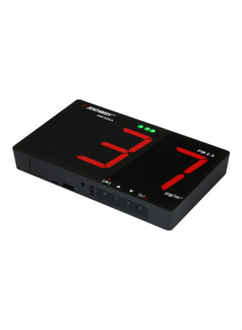 Wall Mounted Air Inspection Detector With Dust Monitor Black 23cm