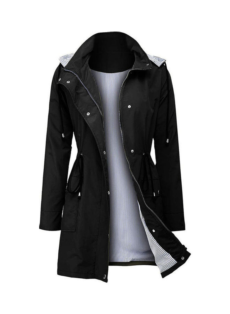 Woman Waterproof Raincoat Black