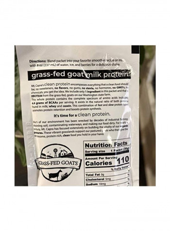 Pack Of 10 Clean Grass-Fed Goat Milk Protein