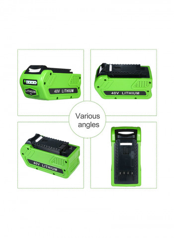 Rechargeable Replacement Lithium Battery For Greenworks Green 17.30x9.70x10centimeter