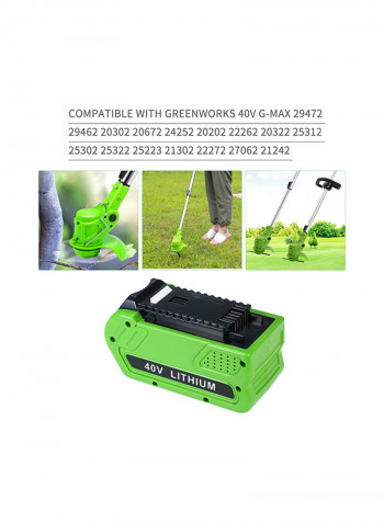 Rechargeable Replacement Lithium Battery For Greenworks Green 17.30x9.70x10centimeter