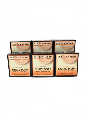 6-Piece Deluxe Shave Soap Multicolour