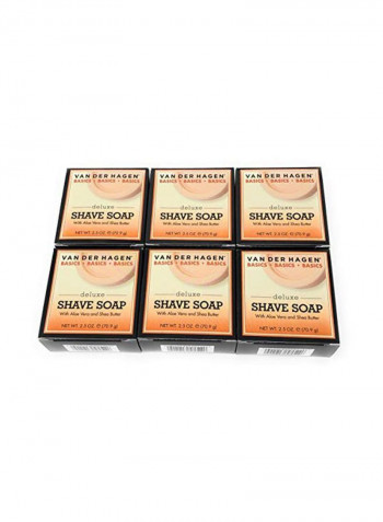 6-Piece Deluxe Shave Soap Multicolour