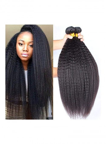Kinky Straight Hair Extension Black