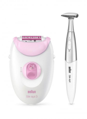 Epil3 Legs And Body Trimmer White/Pink/Silver