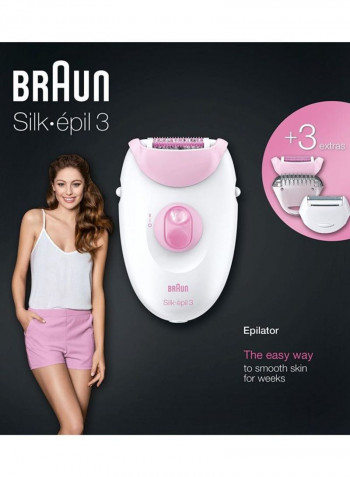 Epil3 Legs And Body Trimmer White/Pink/Silver
