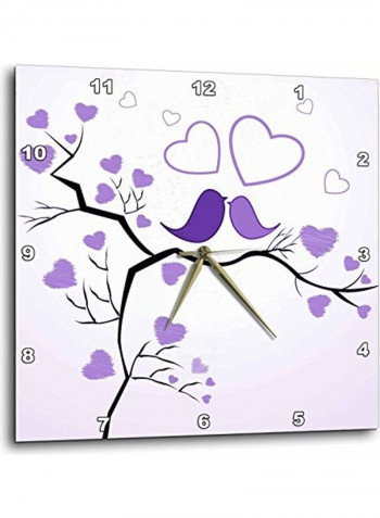 Printed Wall Clock Multicolour 13x13inch