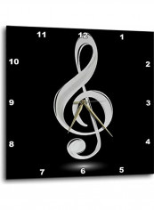 Treble Clef Wall Clock Grey/Black 13x13inch reviews Treble Clef Wall Clock Grey/Black 13x13inch