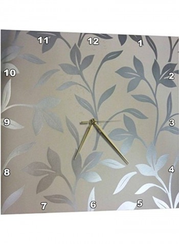 On Silver Wall Clock Silver 13x13inch