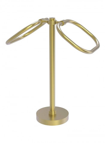 2-Tier Towel Holder Satin Brass 9x20x6inch
