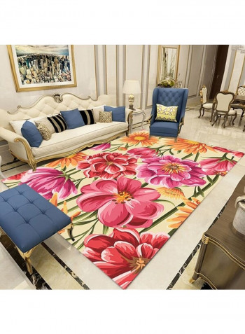 3D Floral Printed Modern Anti-Skidding Rug Multicolour 120x160cm