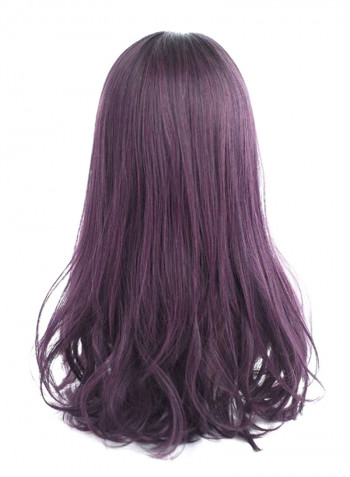 Natural Looking Synthetic Long Straight Hair Wigs Purple