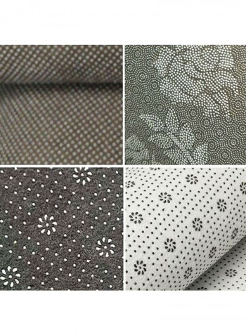 1-Piece Plant Pattern Rectangle Floor Rug Black 50x160cm