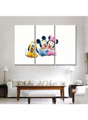 3-Piece Cartoon Theme Canvas Frame Painting Set Multicolour 120 x 60centimeter