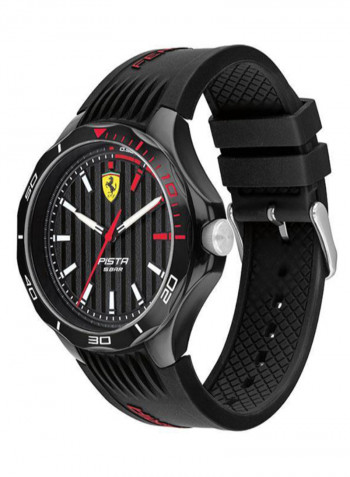 Men's Pista Water Resistance Silicone Analog Watch 830780