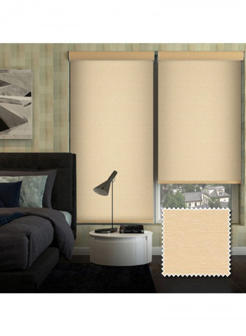 Single Mist Solar Non-Blackout Roller Window Shade Beige 120x240cm