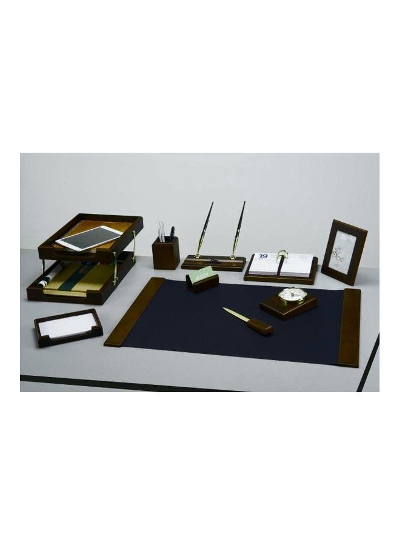 10-Piece Wooden Desk Set Ebony