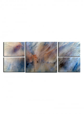 5-Piece Abstract Theme Canvas Painting With Frame Multicolour 109X58centimeter