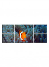 5-Piece Sea Theme Canvas Painting With Frame Multicolour 109X58centimeter