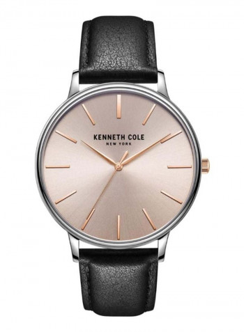 Men's Classic Water Resistance Leather Analog Watch KC51111001