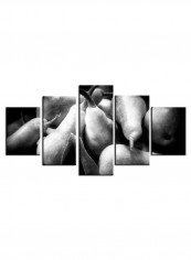5-Piece Food Theme Canvas Painting With Frame Multicolour 100X55centimeter