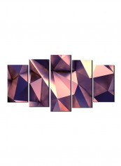 5-Piece Abstract Theme Canvas Painting With Frame Multicolour 100X55centimeter