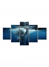 5-Piece Sea Theme Canvas Painting With Frame Multicolour 100X55centimeter