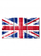 3-Piece Flag Theme Canvas Painting With Frame Multicolour 120X60centimeter