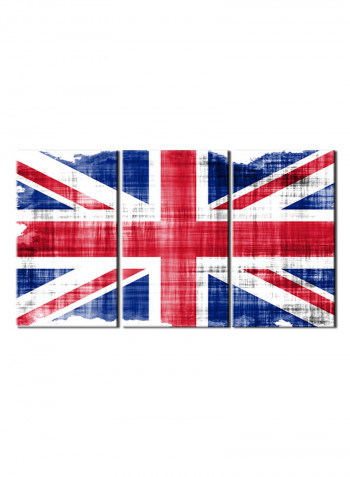 3-Piece Flag Theme Canvas Painting With Frame Multicolour 120X60centimeter