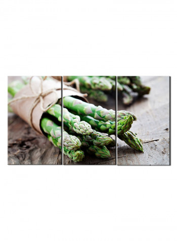 3-Piece Food Theme Canvas Painting With Frame Multicolour 120X60centimeter