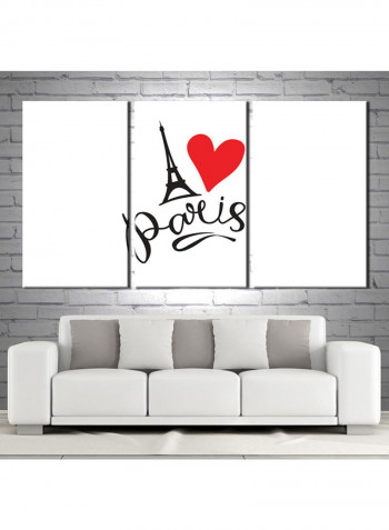 3-Piece Quote Theme Canvas Painting With Frame Multicolour 120X60centimeter