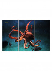 3-Piece Sea Theme Canvas Painting With Frame Multicolour 120X60centimeter