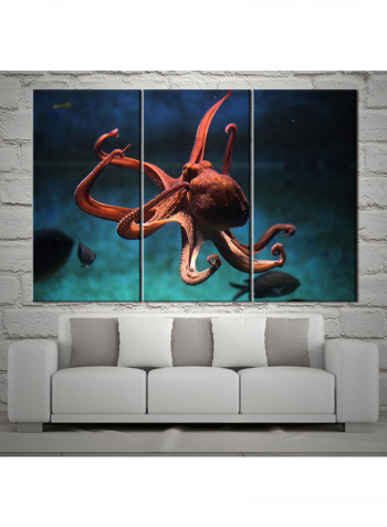 3-Piece Sea Theme Canvas Painting With Frame Multicolour 120X60centimeter