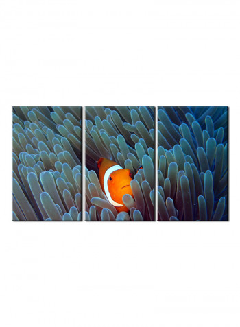 3-Piece Sea Theme Canvas Painting With Frame Multicolour 120X60centimeter
