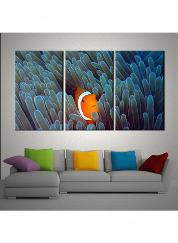 3-Piece Sea Theme Canvas Painting With Frame Multicolour 120X60centimeter