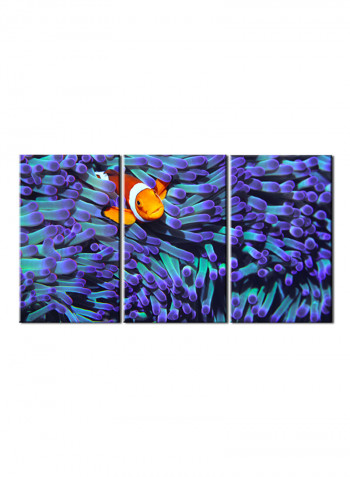 3-Piece Sea Theme Canvas Painting With Frame Multicolour 120X60centimeter