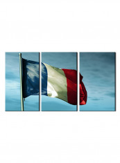 3-Piece Flag Theme Canvas Painting With Frame Multicolour 120X60centimeter