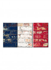 3-Piece Flag Theme Canvas Painting With Frame Multicolour 120X60centimeter