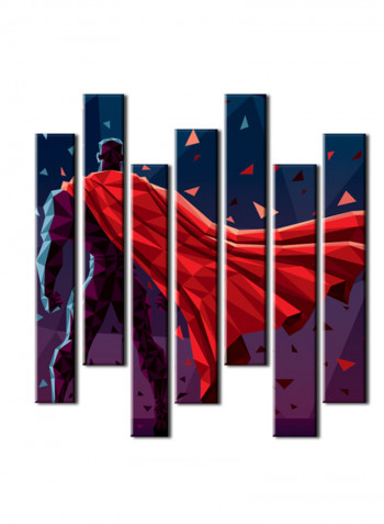 7-Piece Character Theme Canvas Painting With Frame Multicolour 75X70centimeter