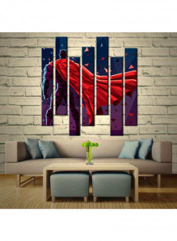 7-Piece Character Theme Canvas Painting With Frame Multicolour 75X70centimeter